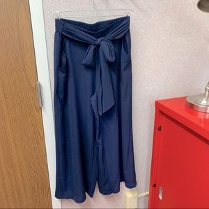 Max Studio Flowy Tie Waist Crop Pants